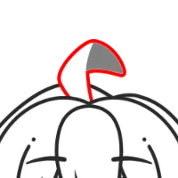 Ahoge Outline HSV